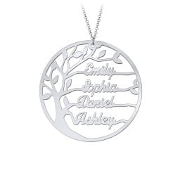 Family Tree Cutout Necklace
