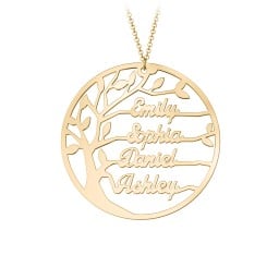 Family Tree Cutout Necklace