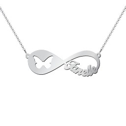 Pretty Wings Infinity Name Necklace