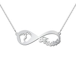 In My Footsteps Infinity Name Necklace