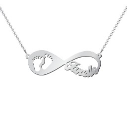 In My Footsteps Infinity Name Necklace
