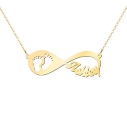 In My Footsteps Infinity Name Necklace