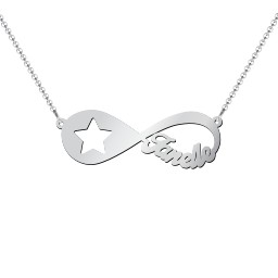 Star Light, Star Bright Infinity Name Necklace