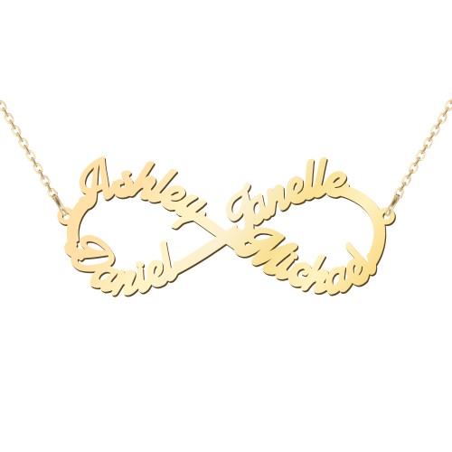 Love "4" Infinity Pendant – 10K Yellow Gold