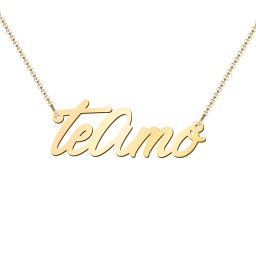 Te Amo Pendant in 18K Gold Plated Silver