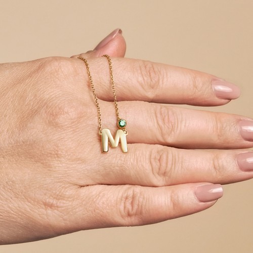 Initial Letter Necklace – Sterling Silver