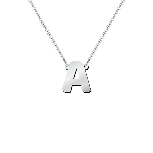 Initial Letter Necklace – Sterling Silver