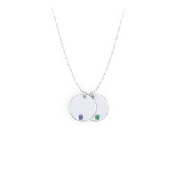 Engravable Disc Sorority Pendant with Birthstone