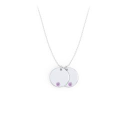 Engravable Disc Sorority Pendant with Birthstone