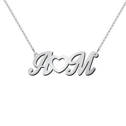Initials and Heart Pendant