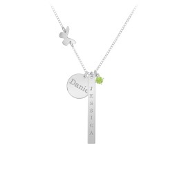 Milestone Necklace with Butterfly Charm
