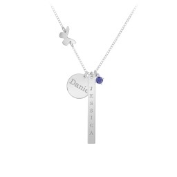 Milestone Necklace with Butterfly Charm