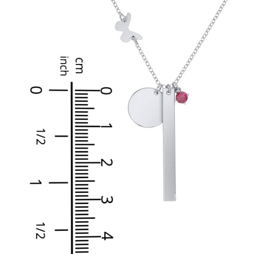 Milestone Necklace with Butterfly Charm