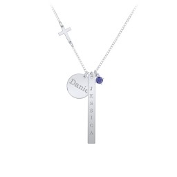 Milestone Necklace with Cross Charm