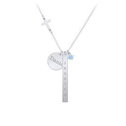 Milestone Necklace with Cross Charm