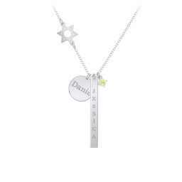 Milestone Necklace with Star of David Charm