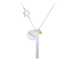 Milestone Necklace with Star of David Charm