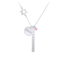 Milestone Necklace with Star of David Charm