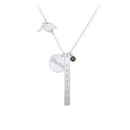 Milestone Necklace with Graduation Hat Charm