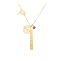 Milestone Necklace with Graduation Hat Charm