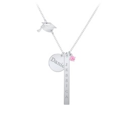 Milestone Necklace with Graduation Hat Charm