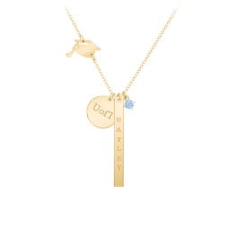 Milestone Necklace with Graduation Hat Charm