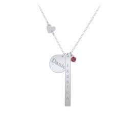 Milestone Necklace with Heart Charm