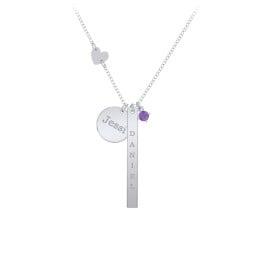 Milestone Necklace with Heart Charm