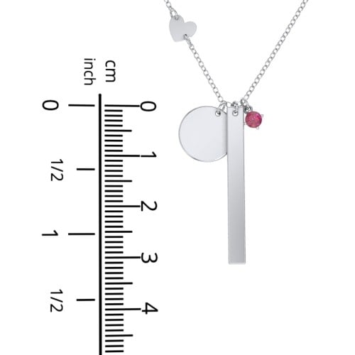 Milestone Necklace with Heart Charm