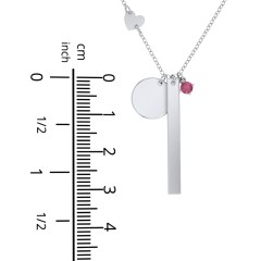 Milestone Necklace with Heart Charm