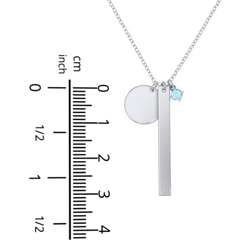 Milestone Necklace – Sterling Silver with Mint Premium Zirconia