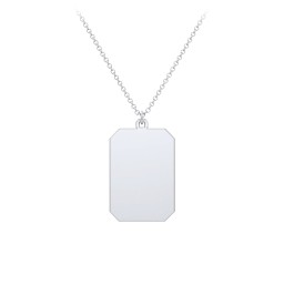 2 Engravable Tag Charm Necklace