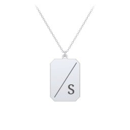 2 Engravable Tag Charm Necklace