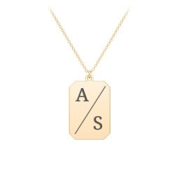 2 Engravable Tag Charm Necklace