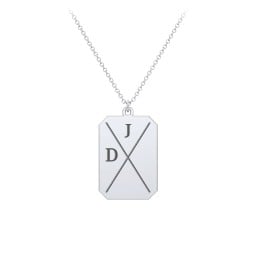4 Engravable Tag Charm Necklace