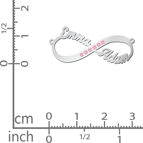 Infinity Name Necklace with Accents