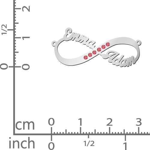 Infinity Name Necklace with Accents
