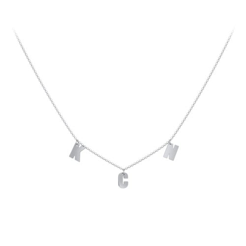 Initial Necklace with 3 Letters - Modern
