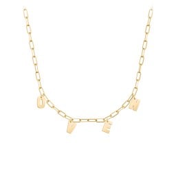 Initial Necklace with 4 Letters - Modern