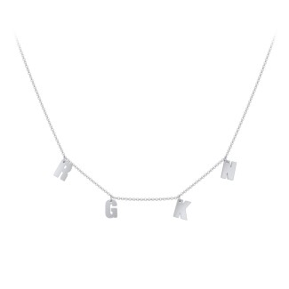 Initial Necklace with 4 Letters - Modern