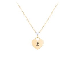 Engravable Heart Necklace with Birthstone