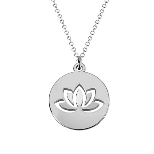 Lovely Lotus Cutout Disc Charm