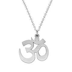 Good Vibes Only Om Necklace – Sterling Silver