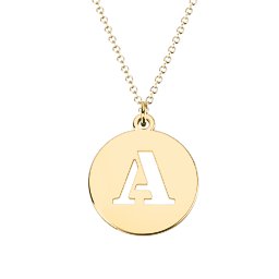 Illuminating Initials Necklace in 18K Gold Plated Silver