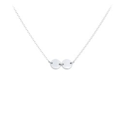 Engravable Initial 2 Disc Pendant