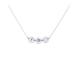 Engravable Initial 3 Disc Pendant