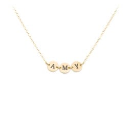 Engravable Initial 3 Disc Pendant