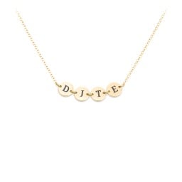 Engravable Initial 4 Disc Pendant
