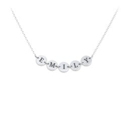 Engravable Initial 5 Disc Pendant