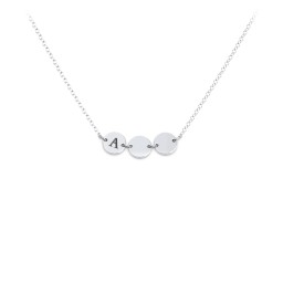 Engravable Initial 3 Disc Sorority Pendant